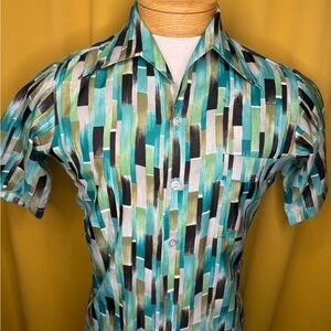 Stylish Multicolor Geometric Men's Shirt